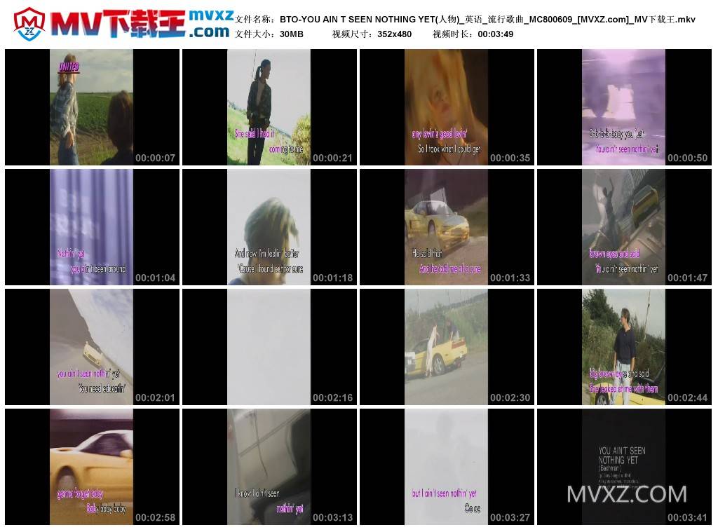 BTO-YOU AIN T SEEN NOTHING YET(人物)_英语_流行歌曲_MC800609